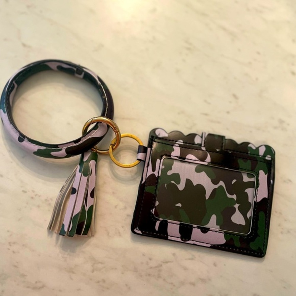 Camo Print Wristlet Wallet